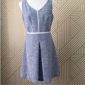 Ivy + Blu thick stitched tweed structured nautical dress